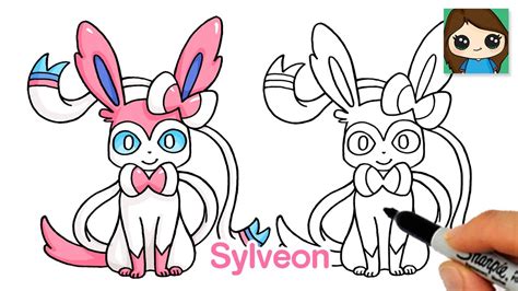 how to draw mega sylveon|How to Draw Sylveon from Pokemon – Draw with Richie.